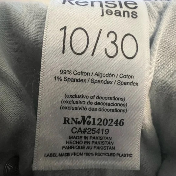 Kensie Jeans Size 10 High Rise Skinny w/ Raw Hem Jeans - Picture 6 of 8